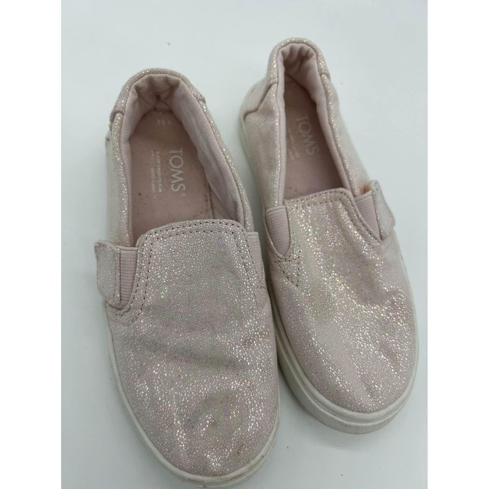 Girls 11T Toms Shimmer Luca Slip-Ons